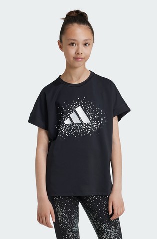 Glam majica s kratkimi rokavi in svetlečim logotipom