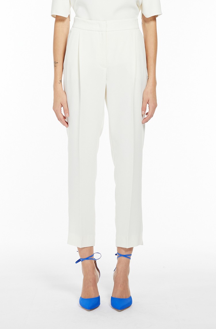 MARELLA Art. 365 crepe trousers White 