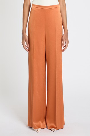 Satin wide-leg trousers