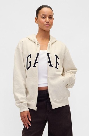 Relaxed Gap Logo Zip Hoodie
