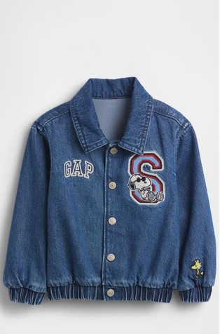 Snoopy logo denim jakna za malčke
